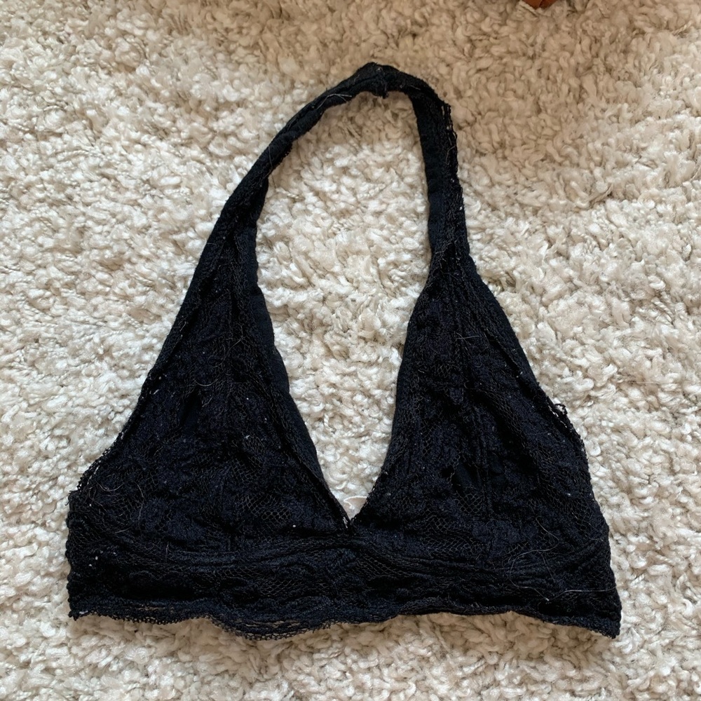 urban outfitters halter bralette BLACK